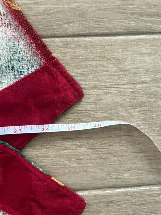 Vintage Mirrors Western Tapestry Vest Women's Large Red Horses Pearl Button 90s - Picture 8 of 10